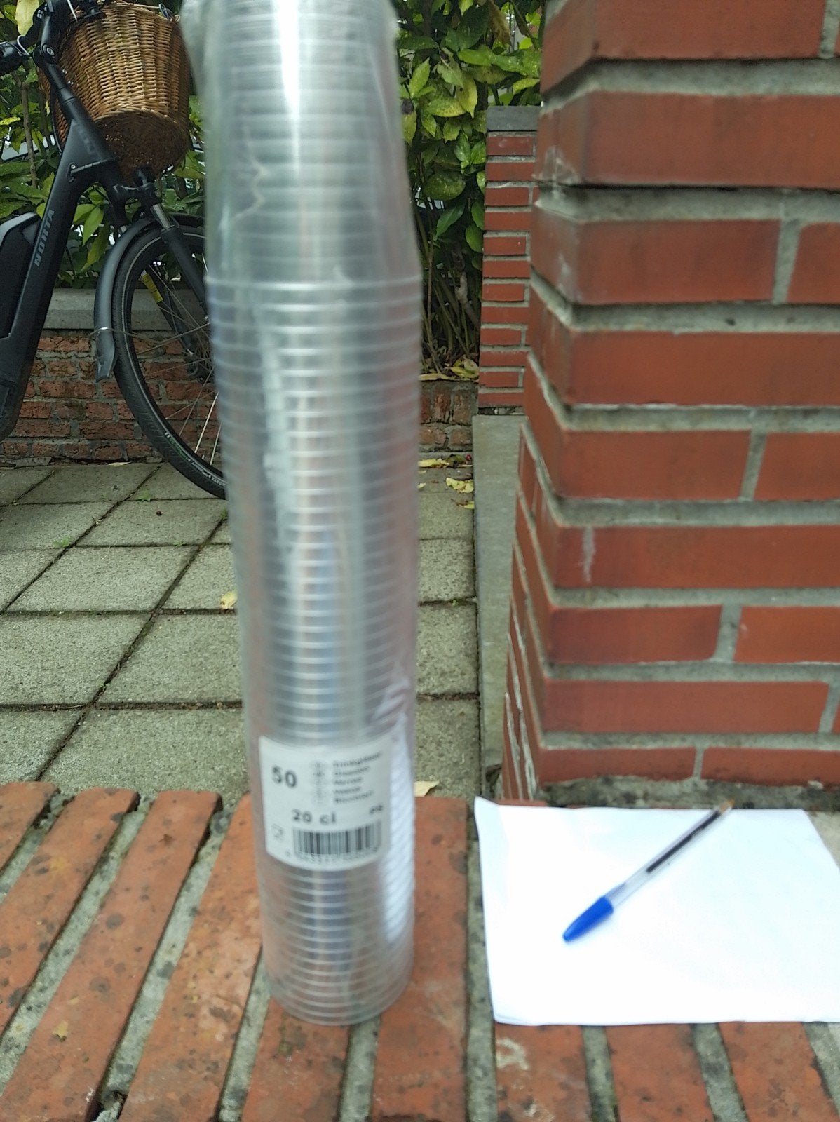 Plastic bekers 20 CL 5x50 stuks, Ophalen