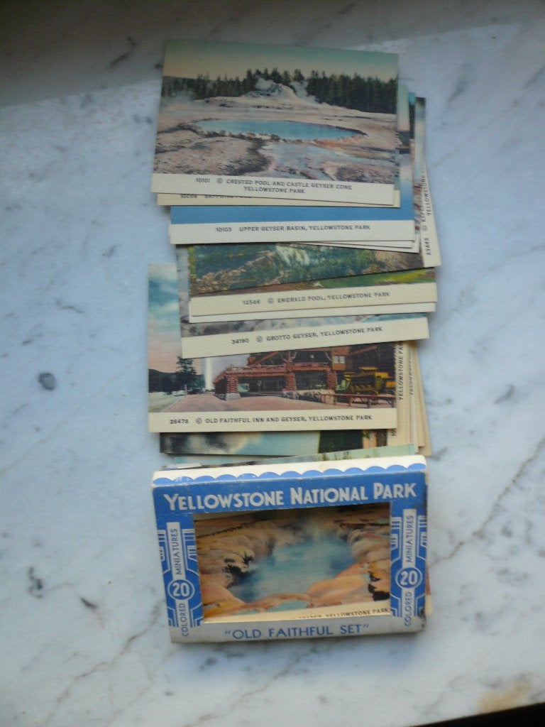 YELLOWSTONE NATIONAL PARK MINIATURE POSTCARDS, Enlèvement, Non oblitéré, Animal et Nature