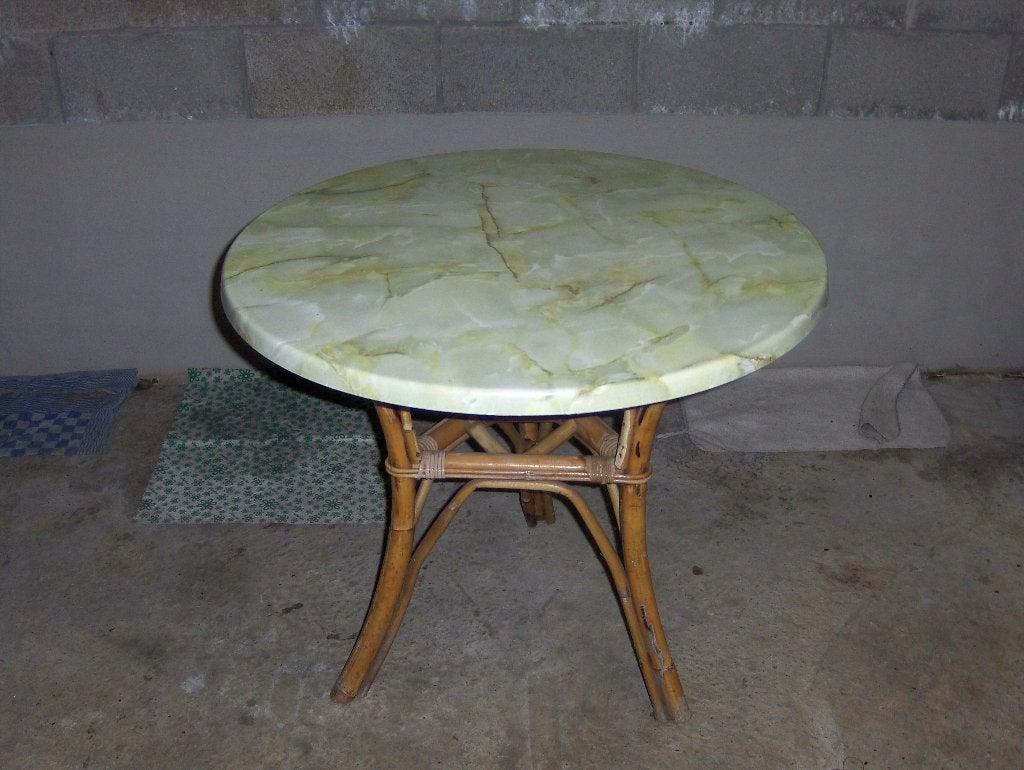 TUINTAFEL ROTAN, Ophalen, Gebruikt, Rond