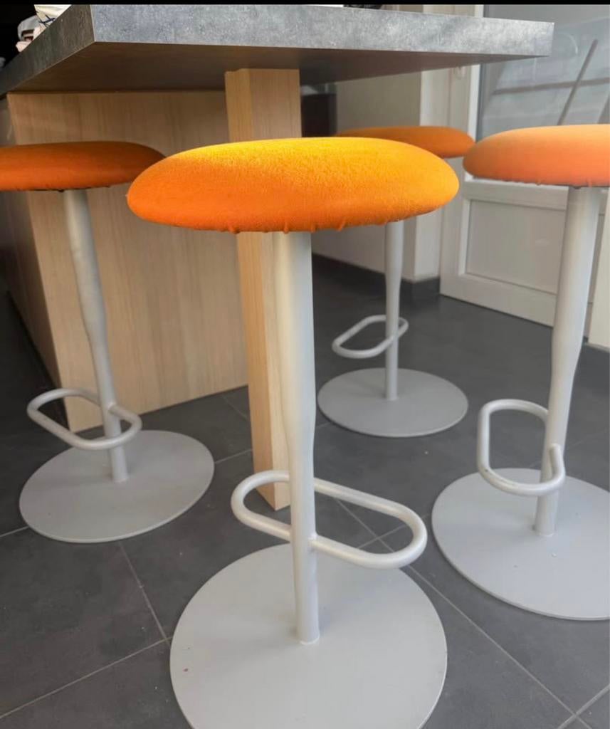 Vintage bar stools 6 pc, Enlèvement, Comme neuf
