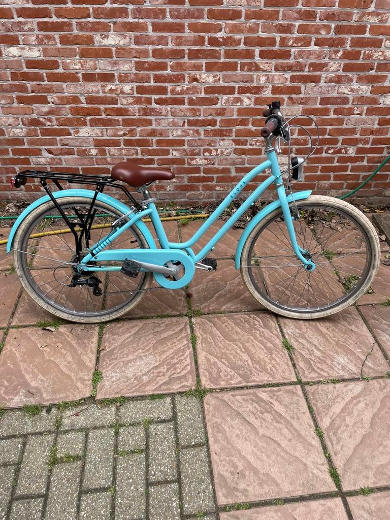 Meisjesfiets 24 inch Elops met Bagagedrager, Fietsen en Brommers, Fietsen | Meisjes, Zo goed als nieuw, 24 inch, Versnellingen