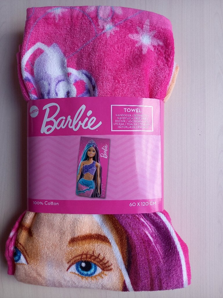 Nieuw grote badhanddoek/strandlaken Barbie, Enfants & Bébés, Maillots de bain pour enfants, Neuf, Enlèvement ou Envoi, Accessoire de natation