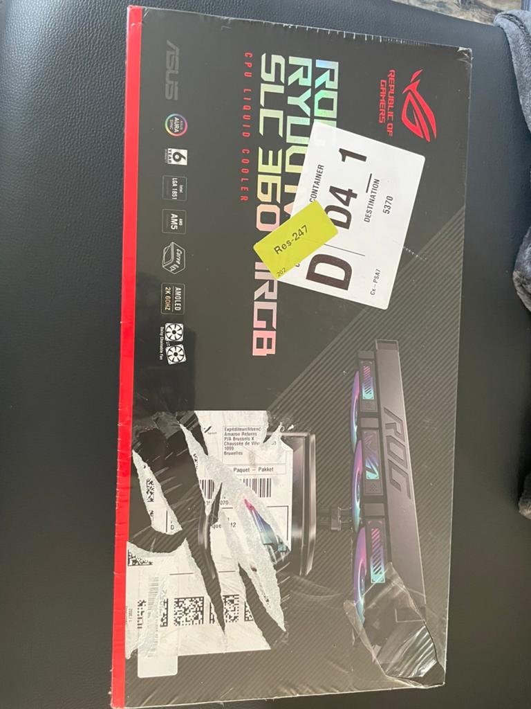 Asus Rog Ryuo IV slc 360 argb-zegel (nieuw), Computers en Software, Computerkoelers, Ophalen, Nieuw