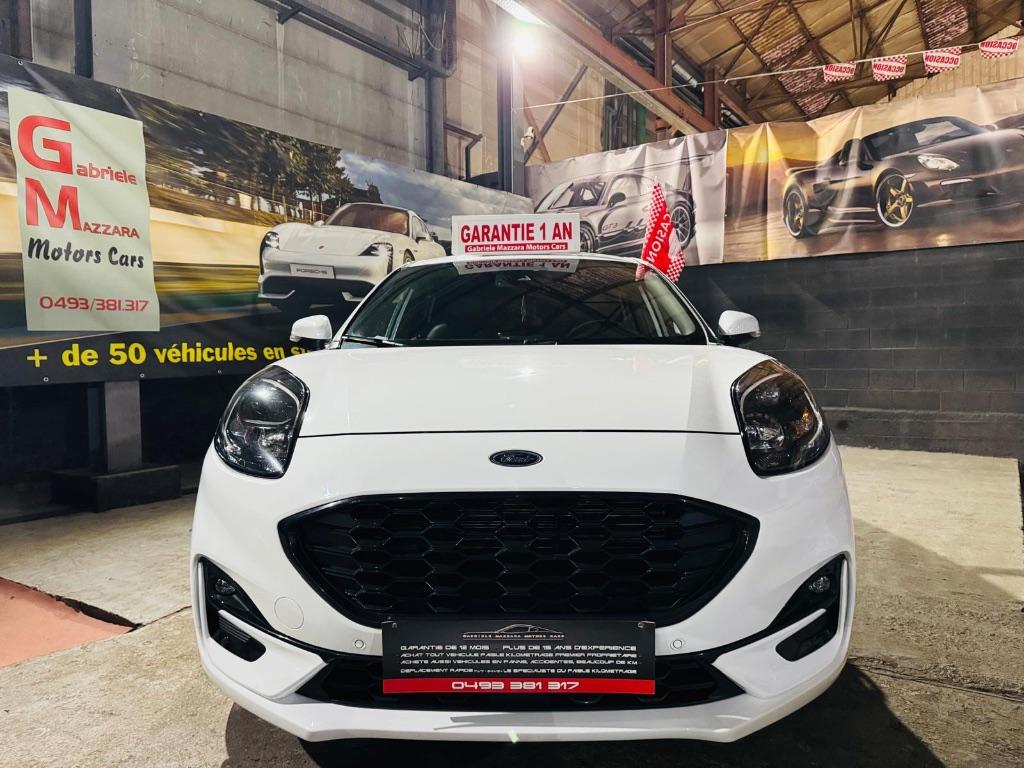 Ford Puma ST-Line 1.5TDCI CarPlay lederen GPS-camera B&O, Auto's, Ford, Puma, Euro 6, USB, Wit