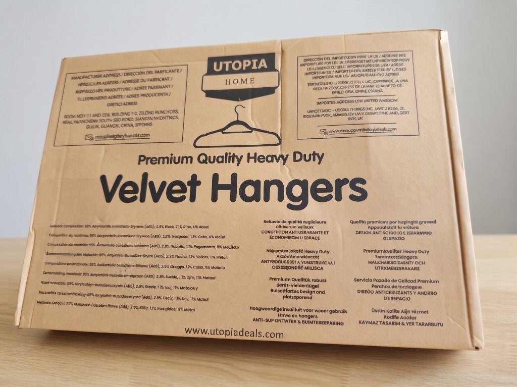 Utopia Home fluwelen kledinghangers 20 stuks – grijs, Enlèvement ou Envoi, Neuf, Velours, Adultes