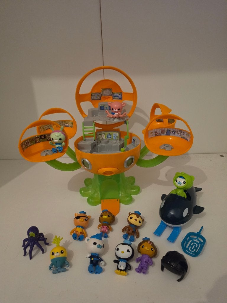 Grand lot Octonauts QG + Véhicule + 8 Figurines, Ophalen, Zo goed als nieuw