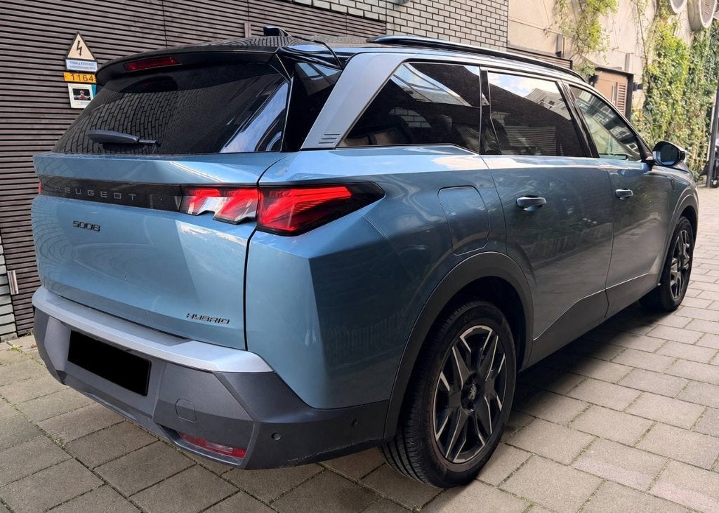 Peugot 5008 1.2 Hybrid 145 GT Automaat - 7 persoons, Auto's, Dealer onderhouden, Stof, Euro 6, Blauw
