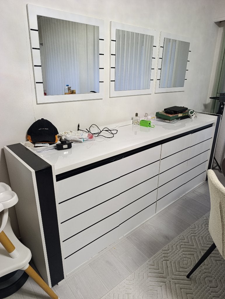 commode met drie spiegels €200, Ophalen, Zo goed als nieuw