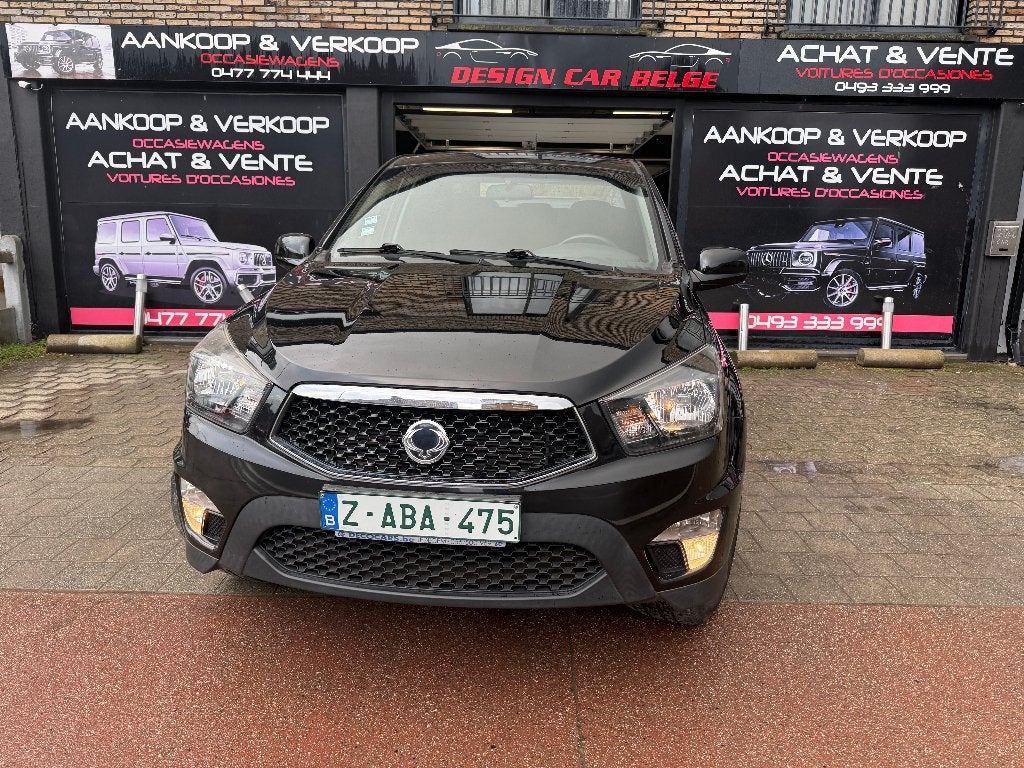 SsangYong Actyon Sport 2.0 Turbo 4WD 4WD BTW Bij*Netto 8264*, Auto's, Euro 5, Stof, Zwart, Zwart