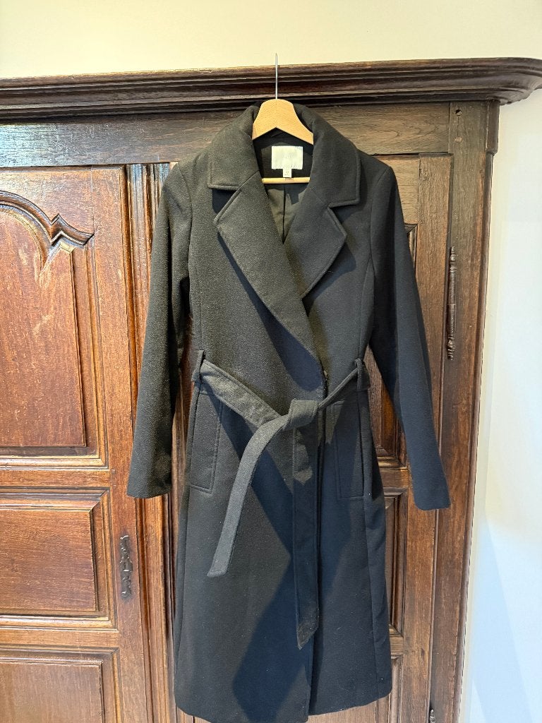 Trench Noir hiver H&M taille EUR36, Enlèvement, Noir