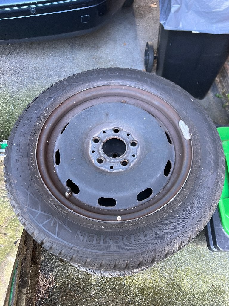 Mini Vredestein banden op stalen velg 5 x 112, Auto-onderdelen, Banden en Velgen, Ophalen, Gebruikt, 15 inch, 175 mm
