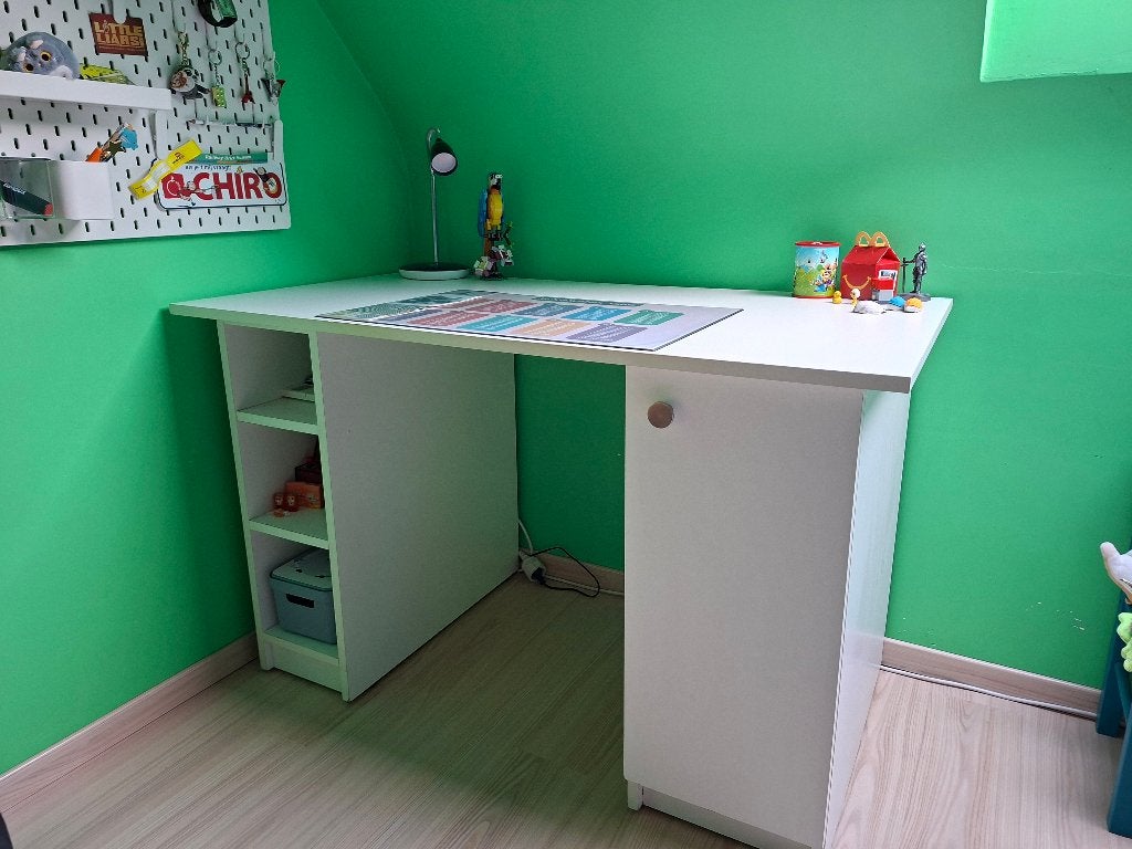 Bureau, wit 120 x 65 x 75 cm, Ophalen, Met lades, Gebruikt, 120 cm