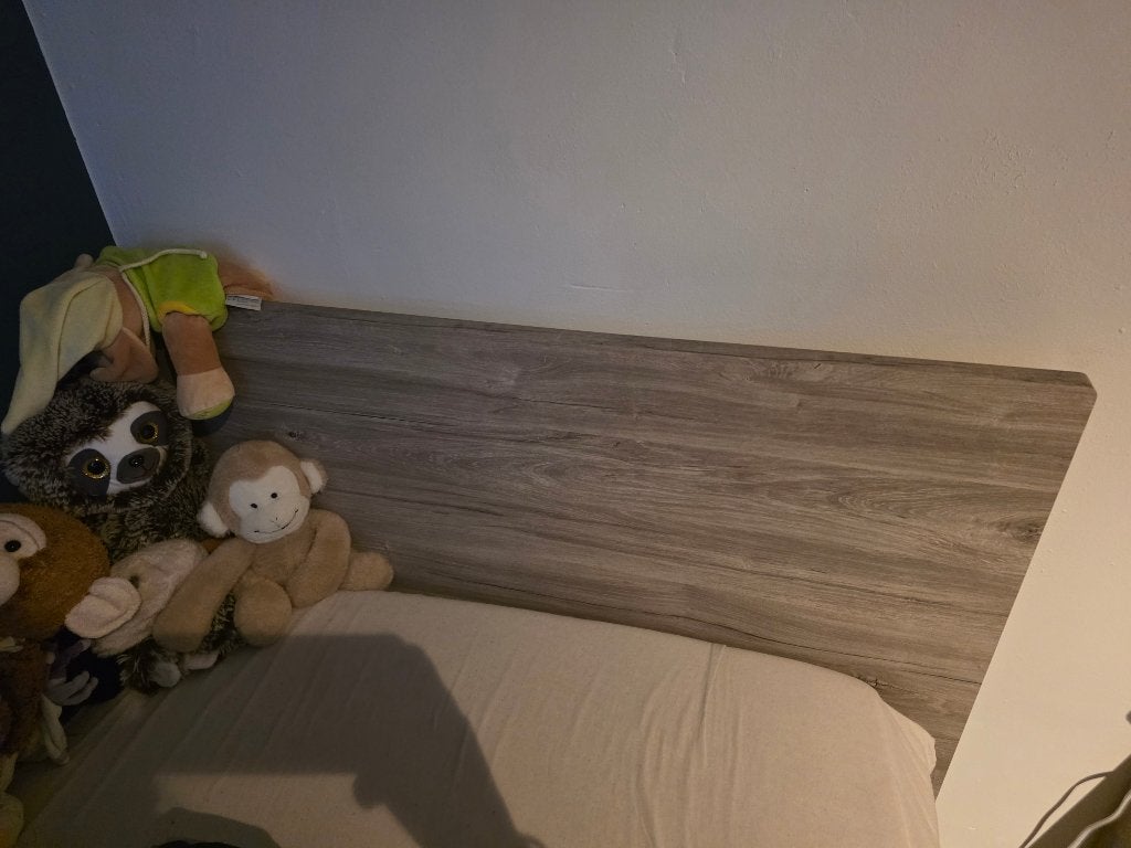 1 persoonsbed, Huis en Inrichting, Ophalen, Eenpersoons, Zo goed als nieuw, Grijs