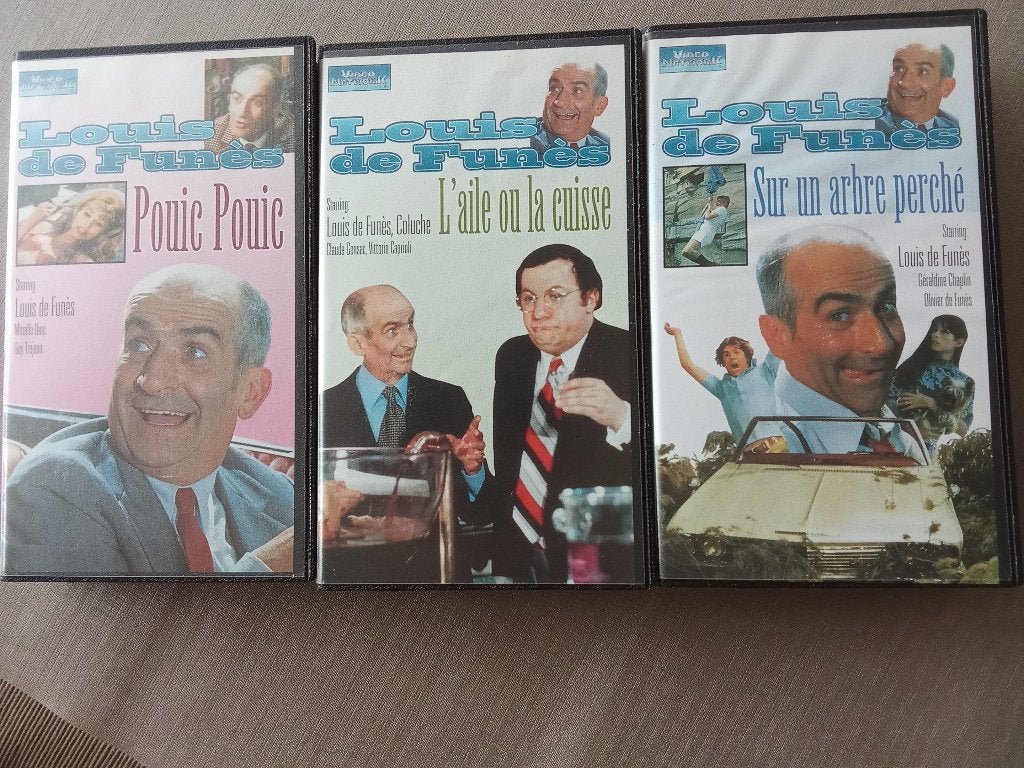 LOUIS DE FUNES - VHS - 3 FILMS, Enlèvement ou Envoi, Comme neuf, Néerlandais, VHS