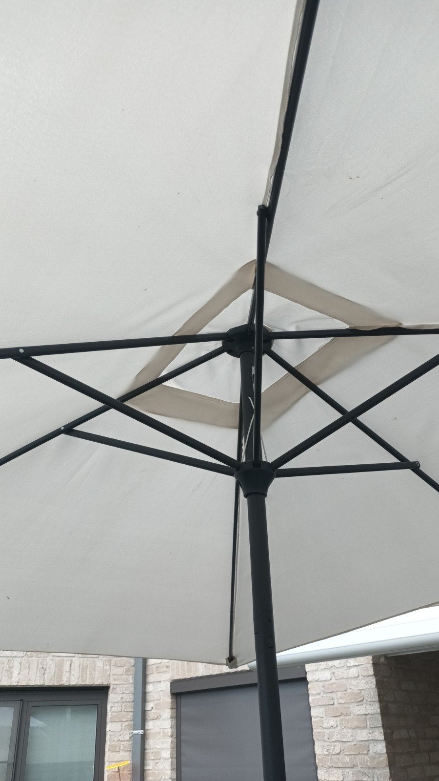 parasol met voet, Tuin en Terras, Parasols, Ophalen, Gebruikt, 1 tot 2 meter, Kantelbaar