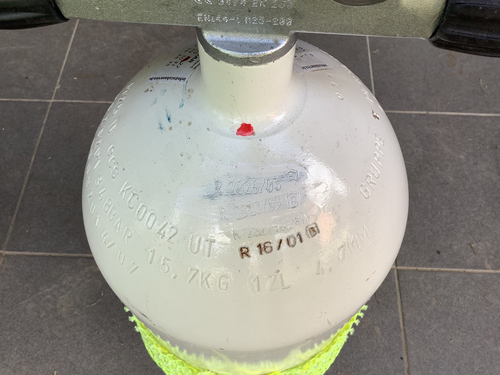 Duikfles 12l 230bar, Watersport en Boten, Duiken, Ophalen, Gebruikt, Duikfles