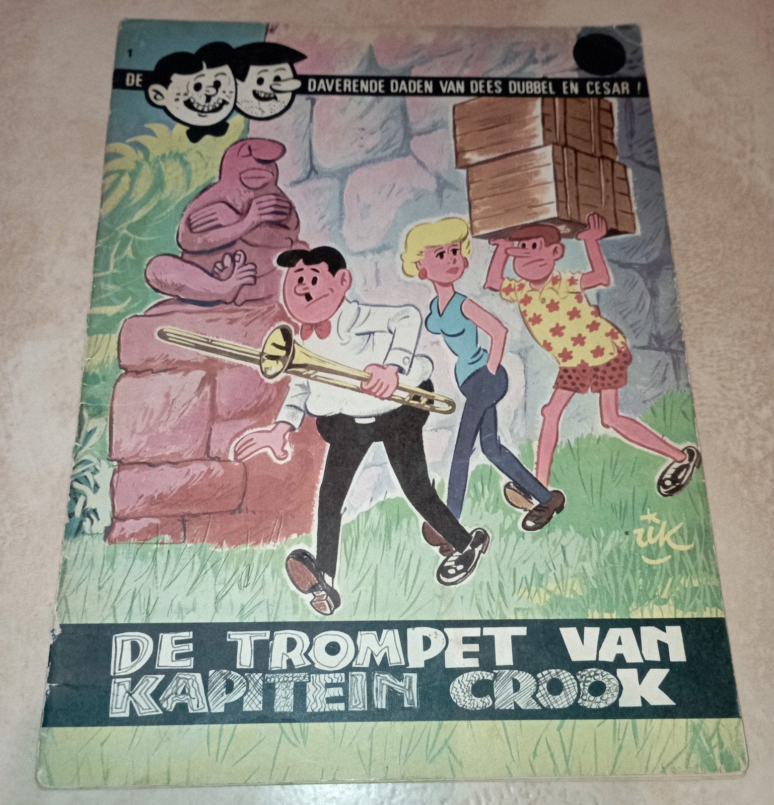 Dees Dubbel en Cesar - De trompet van kapitein Crook, Eén stripboek, Ophalen of Verzenden, Gelezen