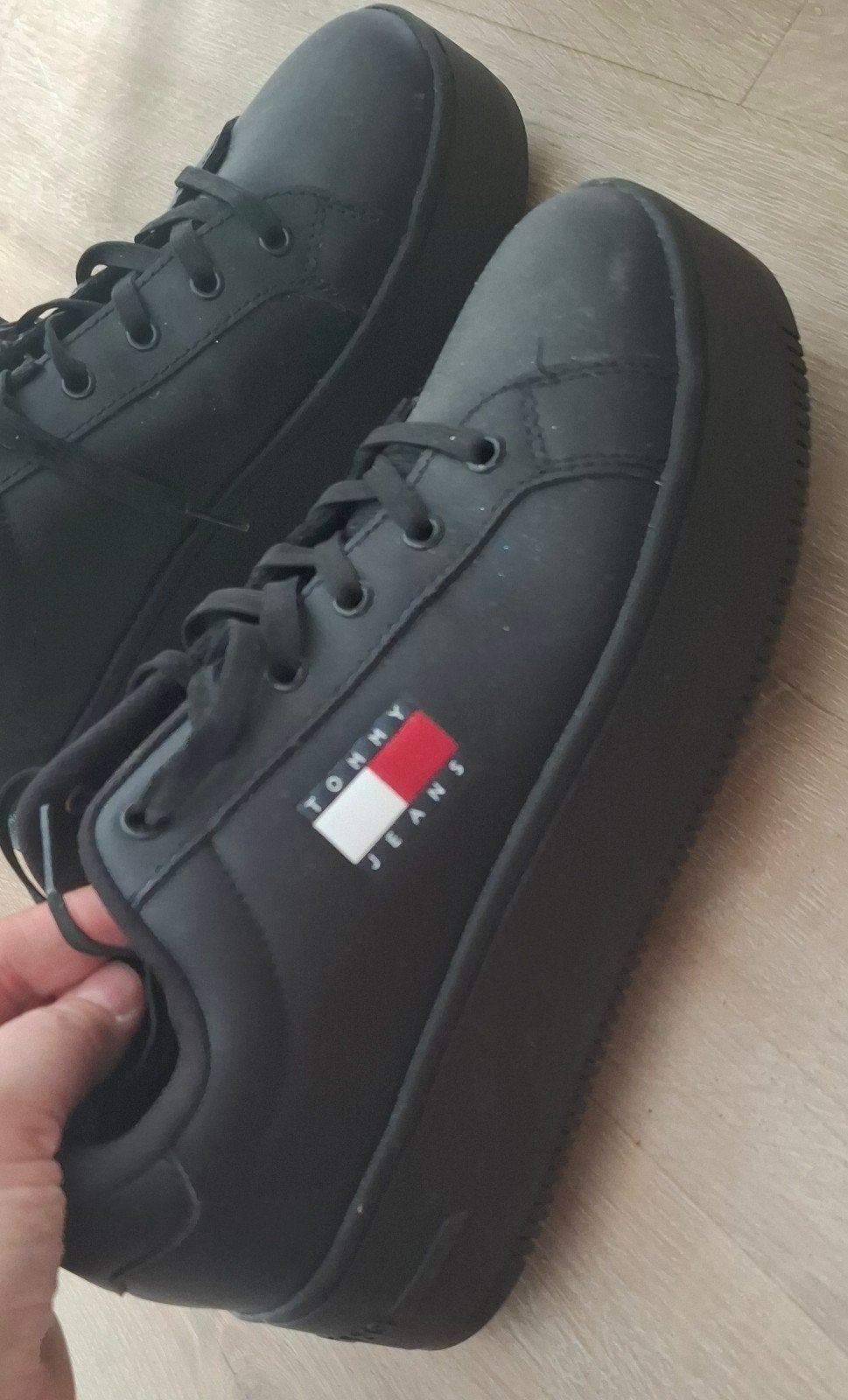 schoenen zwart tommy jeans, Zwart, Ophalen of Verzenden, Sneakers, Gedragen