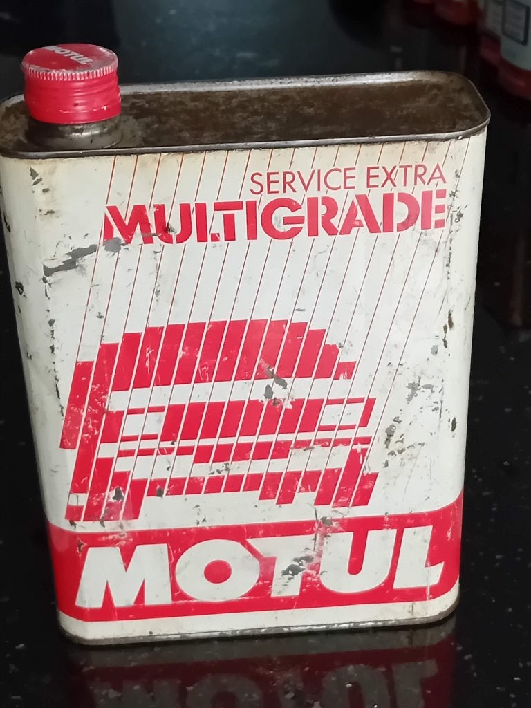 Bidon d'huile multigrade Vintage Motul, Enlèvement ou Envoi, Utilisé