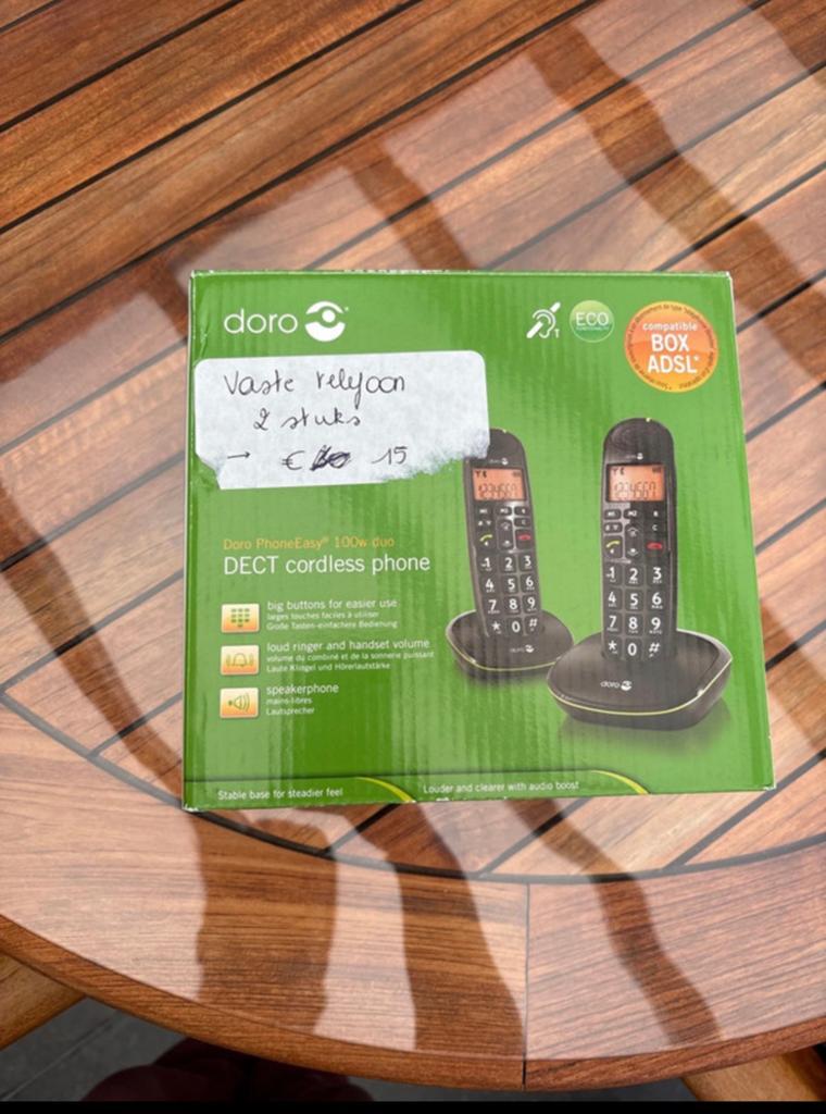 DECT Cordless Phone - 2 draadloze telefoons, Ophalen of Verzenden, Gebruikt, 2 handsets