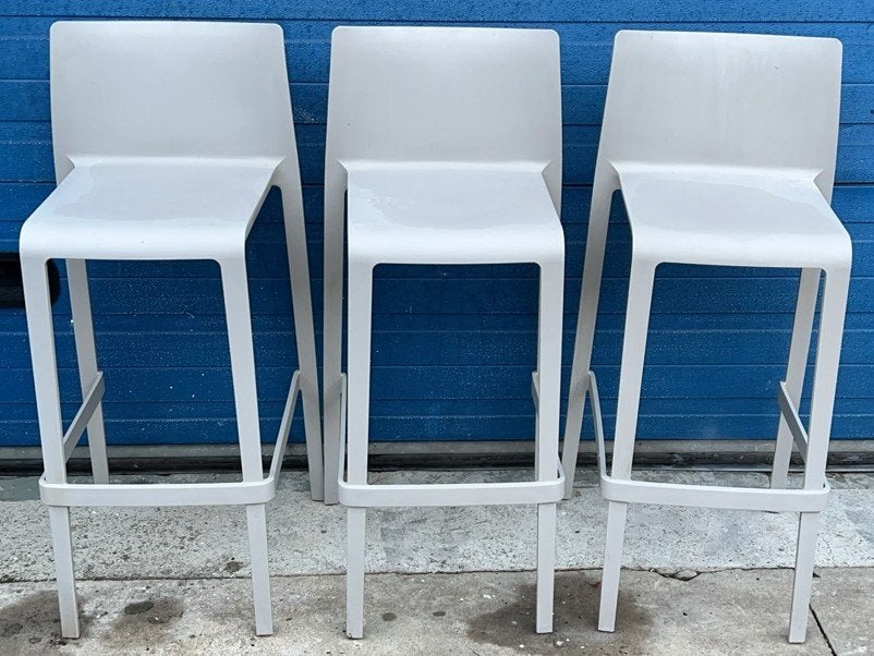 Tabouret de bar design en PVC 3 pièces, Maison & Meubles, 3 tabourets, Synthétique, Enlèvement, Utilisé