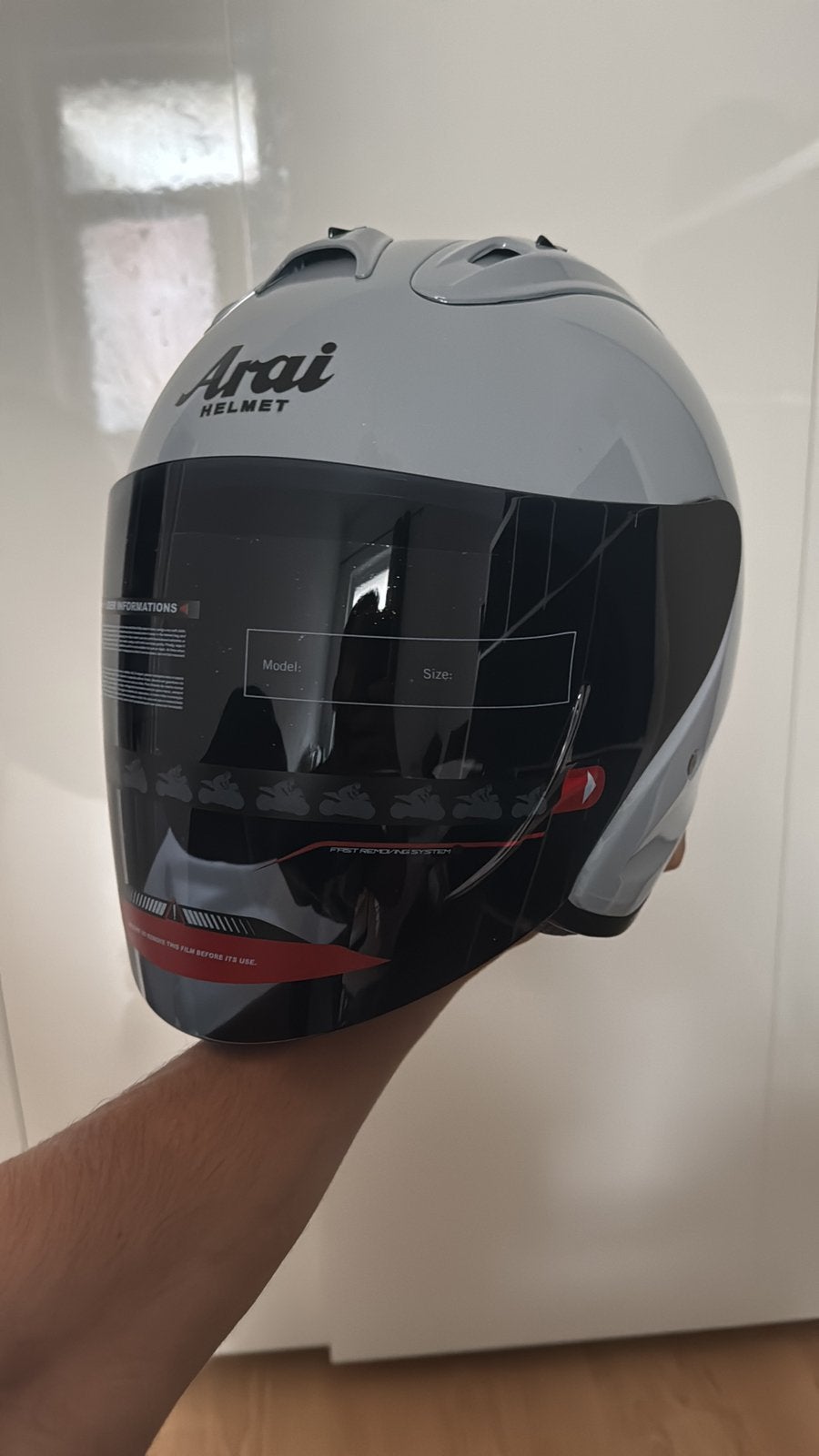 Nieuwe Arai-helm met koffer, levering aan huis mogelijk, Motoren, Ophalen of Verzenden, S, Arai