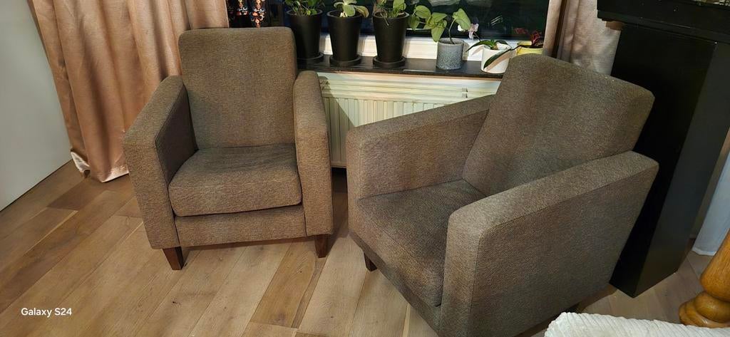 fauteuils stoelen 2 stuks stoelen vrijwillige bijdrage, Huis en Inrichting, Ophalen, Stof