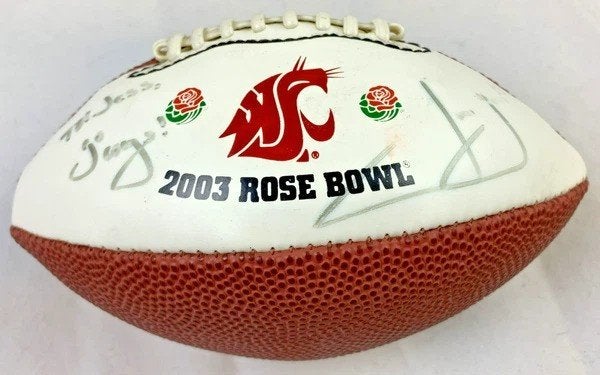 2003 Rose Bowl Washington State Mini Football Gesigneerd, Sport en Fitness, Verzenden, Zo goed als nieuw, Bal