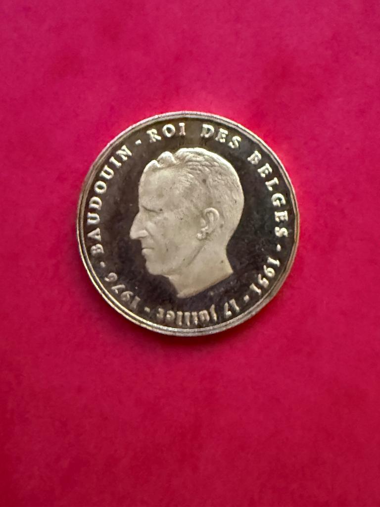 Gouden Munt Koning Boudewijn 1976, Postzegels en Munten, Munten | België, Ophalen, Goud, Losse munt, Goud