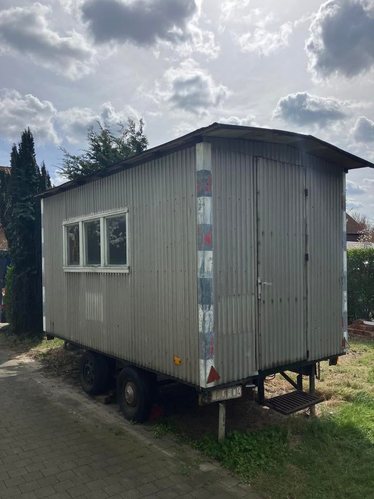 Caravan / werfkeet / tiny house, Doe-het-zelf en Bouw, Ophalen, Gebruikt