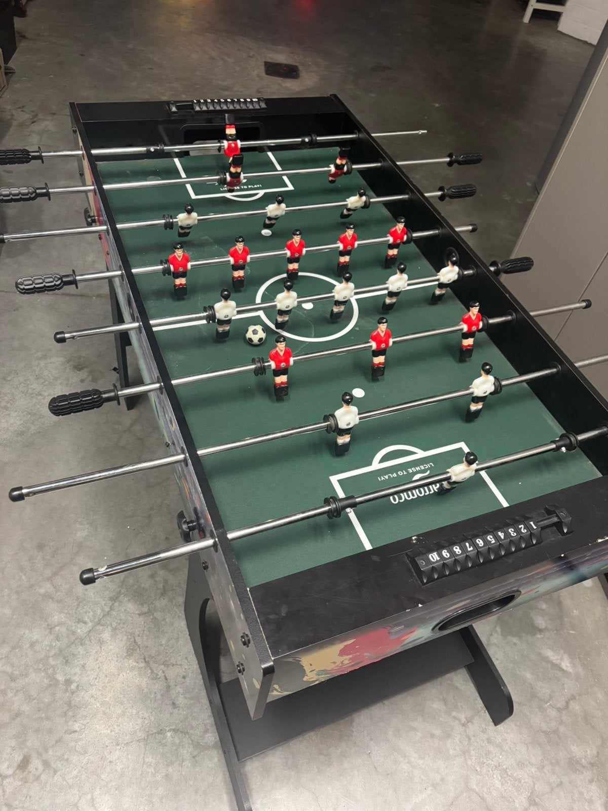 Kickertafel, Ophalen, Gebruikt