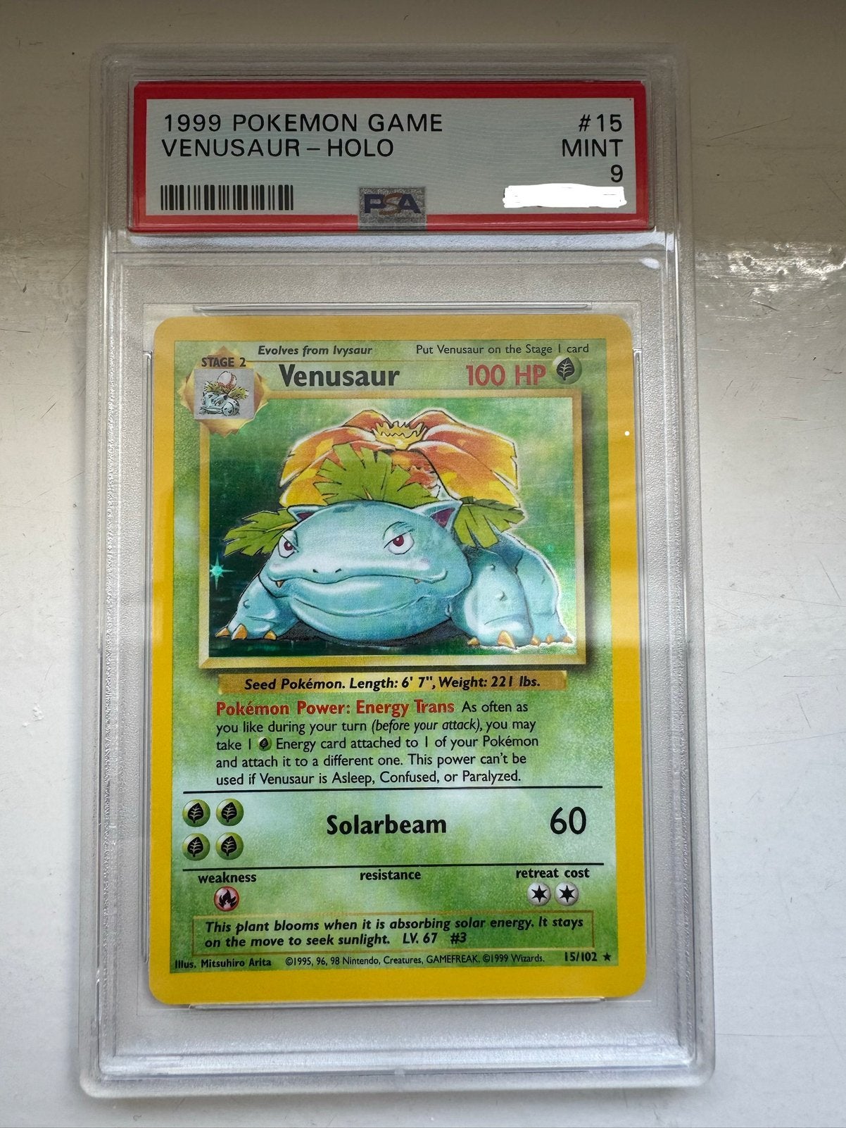 Set de base Venusaur Holo PSA 9 MINT !, Hobby & Loisirs créatifs, Enlèvement ou Envoi, Neuf