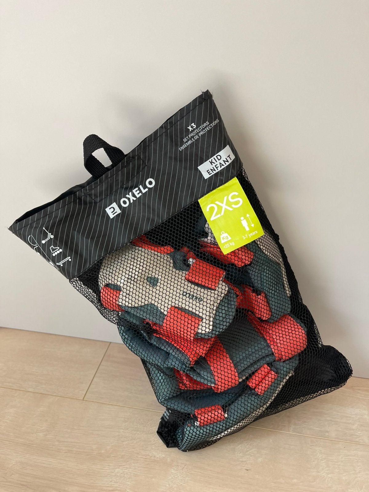 Oxelo beschermset 2XS – pols-, knie- en elleboogbeschermers, Ophalen, Zo goed als nieuw, Kinderen