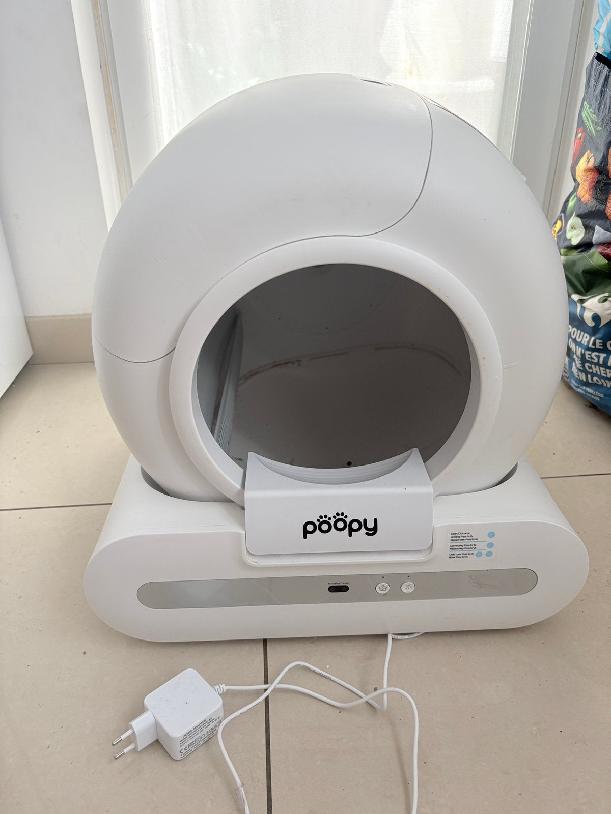 Automatische kattenbak poopy nano 3, Dieren en Toebehoren, Ophalen, Zelfreinigend, Zo goed als nieuw, Open