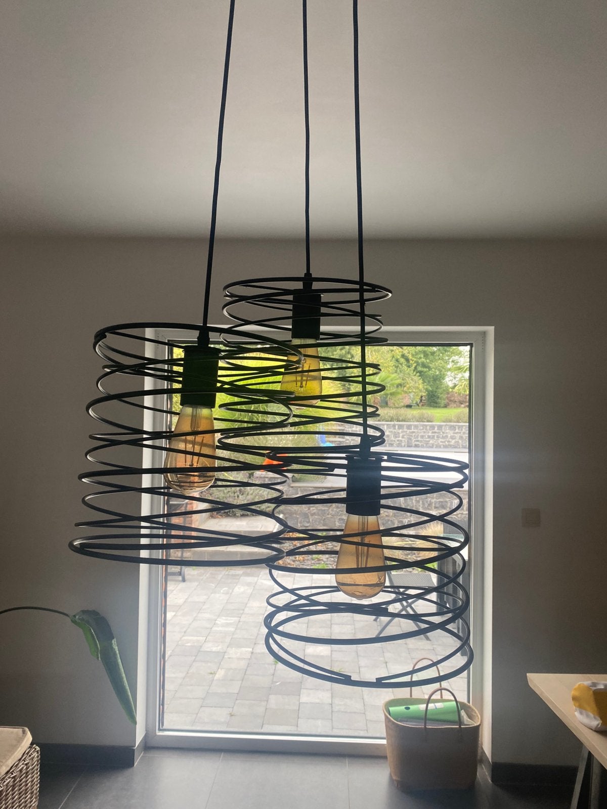 Lustre/Lampadaire/eclairage, Enlèvement ou Envoi, Utilisé, Métal, E27 (grand)