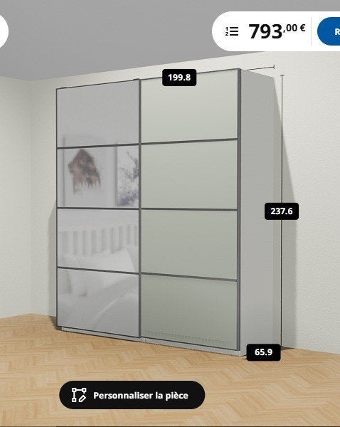 Pax Ikea kleedkast 200x236x60cm, Huis en Inrichting, Ophalen, Eikenhout, Met deur(en)