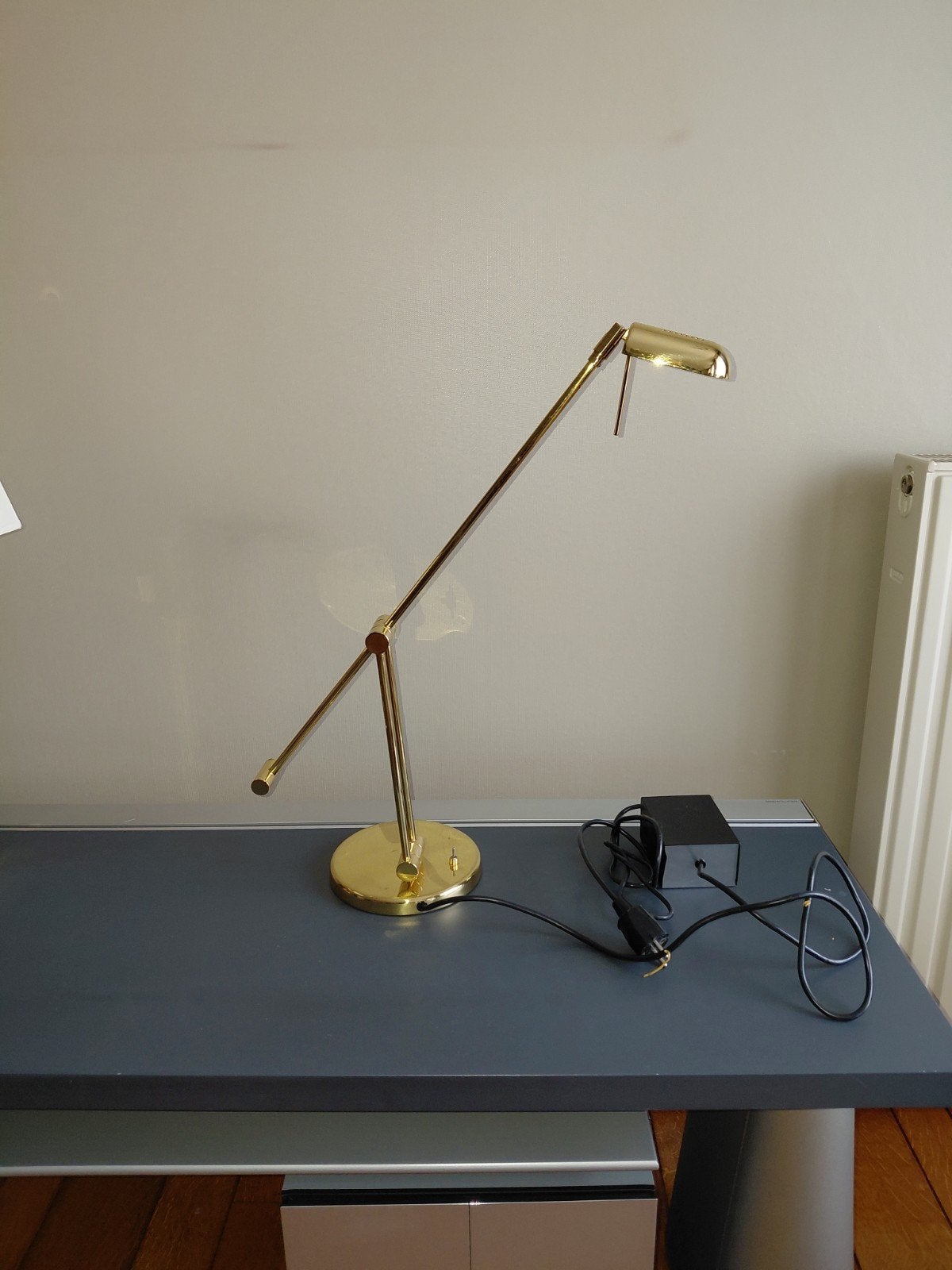 gouden bureaulamp, Ophalen of Verzenden, Bureaulamp