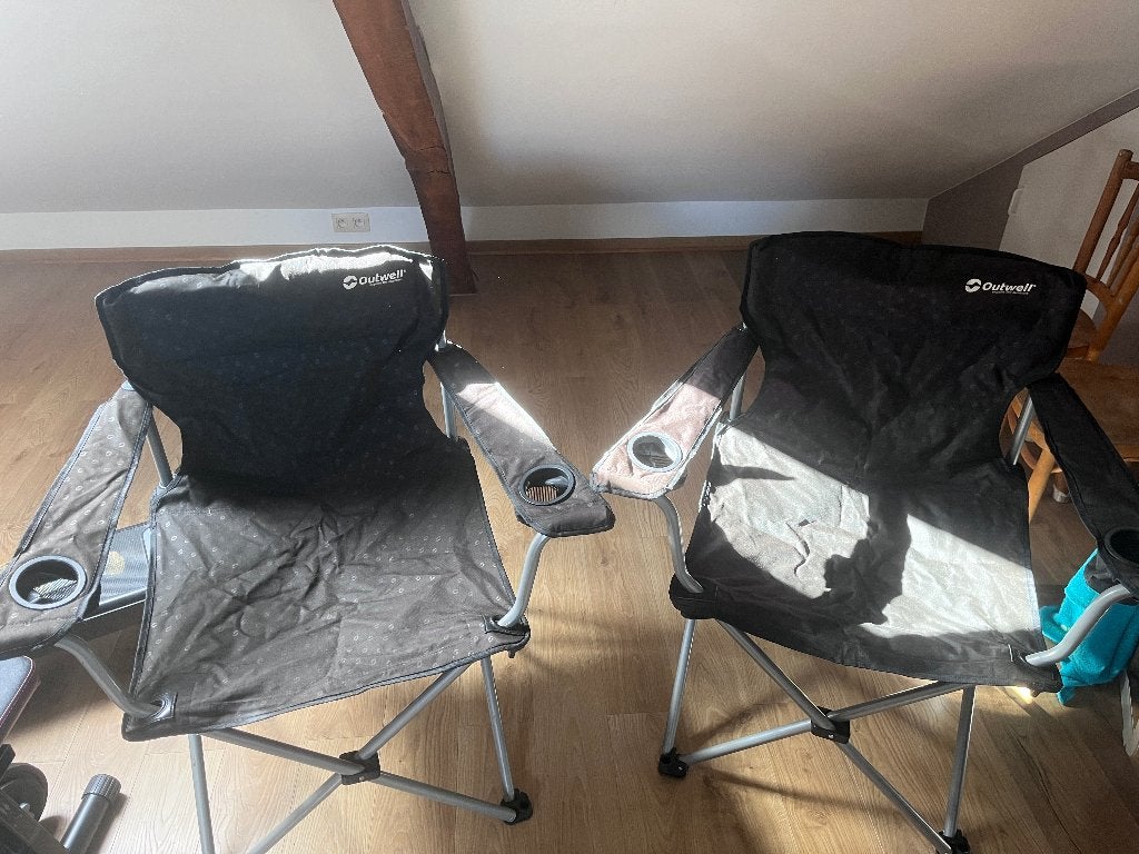 2 Outwell campeerstoelen, Caravanes & Camping, Enlèvement, Utilisé, Chaise de camping
