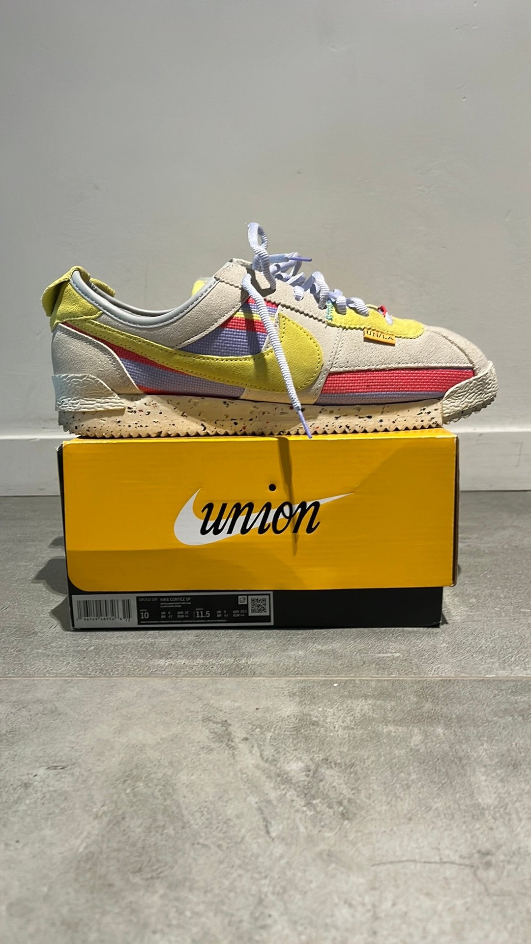 Nike Cortez SP x Union LA “Lemon Frost” - Maat 44, Enlèvement ou Envoi, Comme neuf, Brun