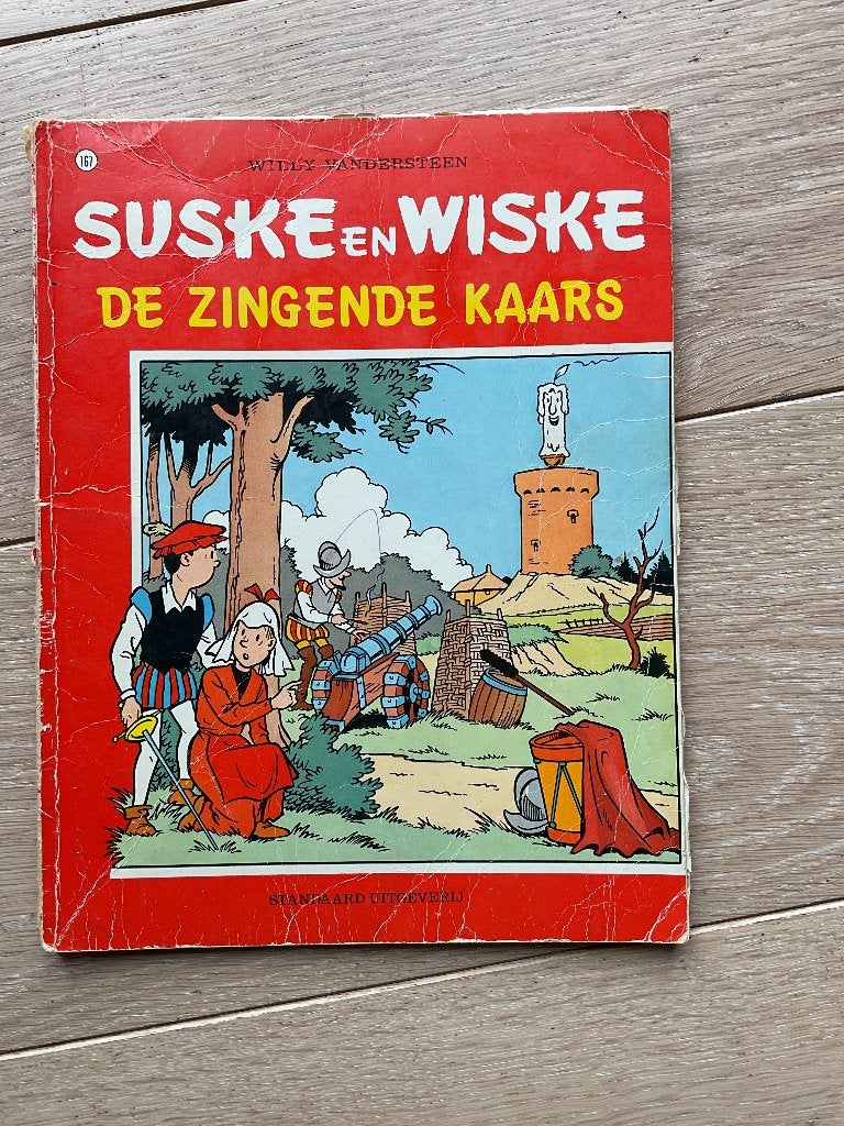 Strip Suske en Wiske: de zingende kaars nr 167 eerste druk, Boeken, Ophalen of Verzenden, Gelezen, Willy vandersteen