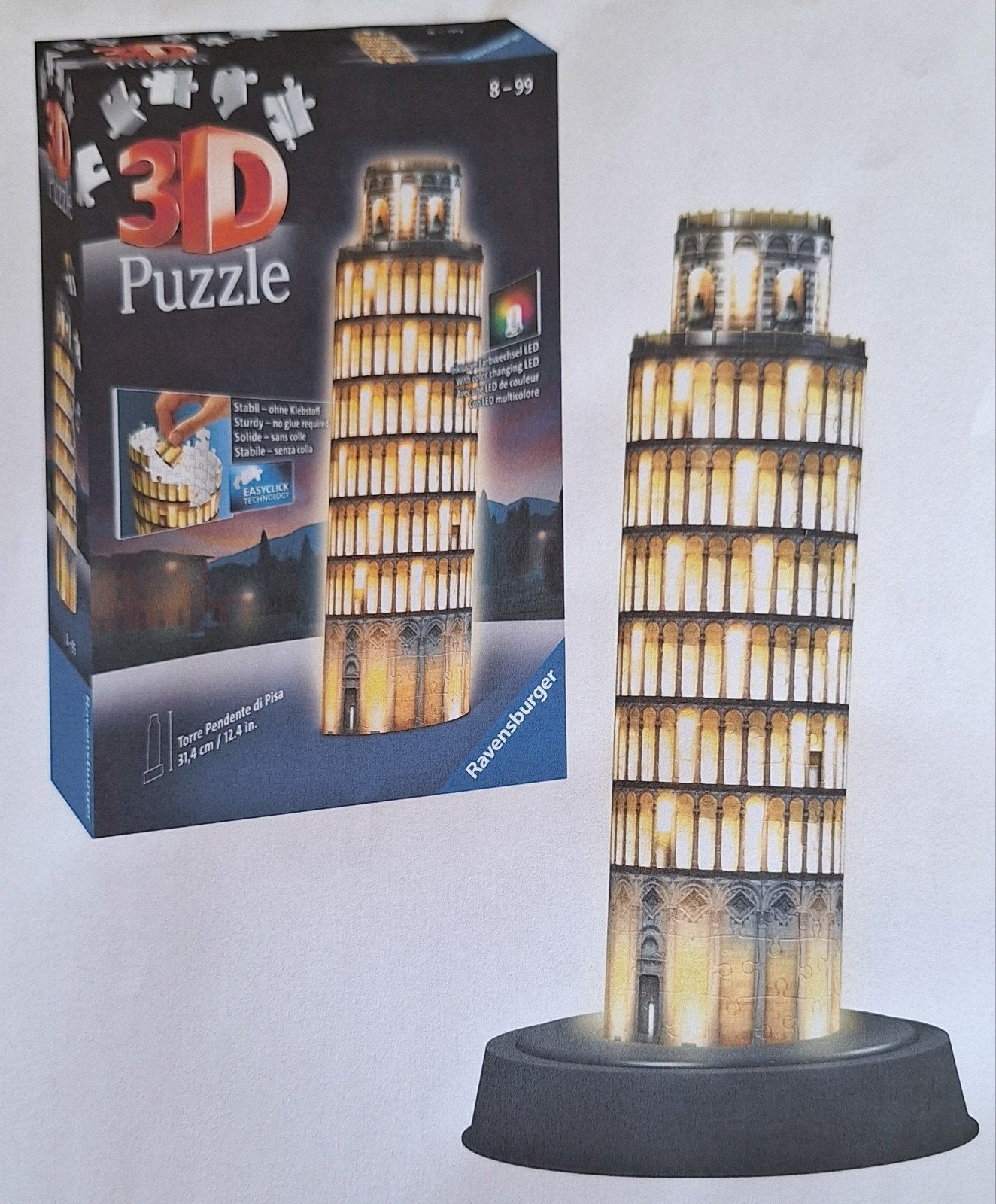3D puzzel Toren van Pisa, Enlèvement ou Envoi, Moins de 500 pièces, Utilisé, Rubik's Cube ou Puzzle 3D