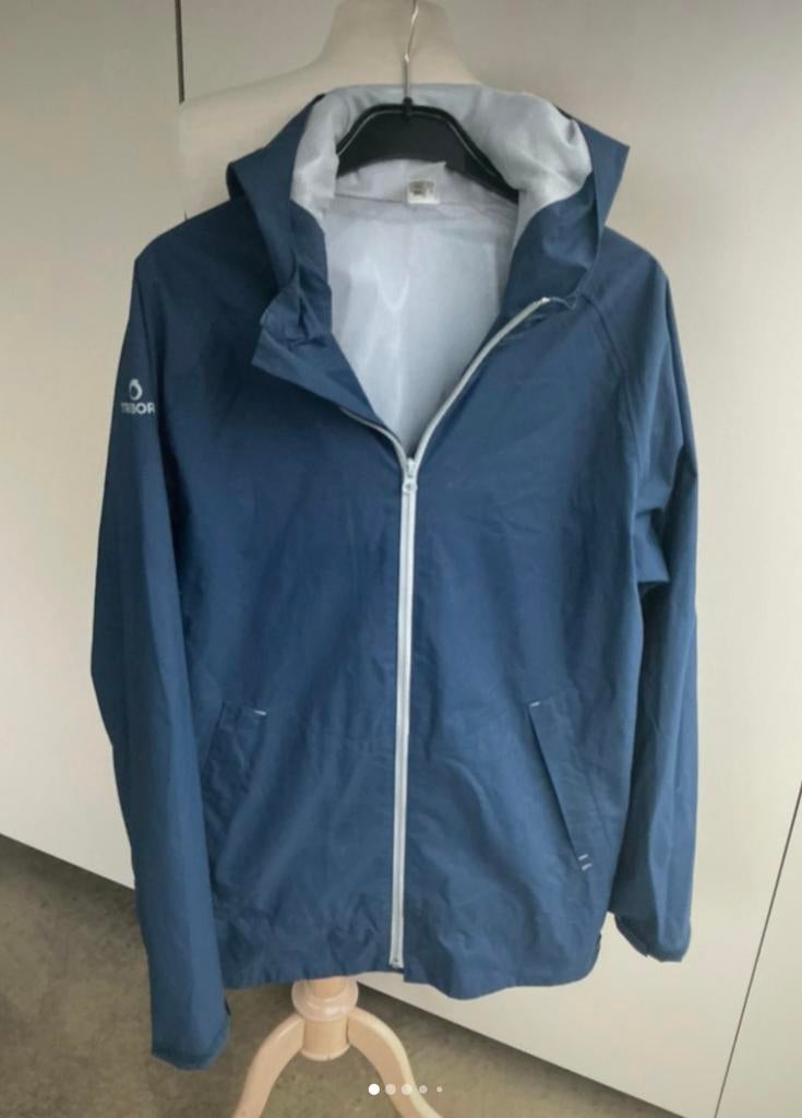 Blauwe heren regenjas Tribord, Kleding | Heren, Ophalen of Verzenden, Zo goed als nieuw, Maat 48/50 (M), Blauw
