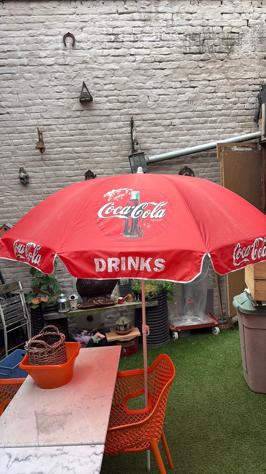 Parasol Coca-Cola, Enlèvement, Utilisé
