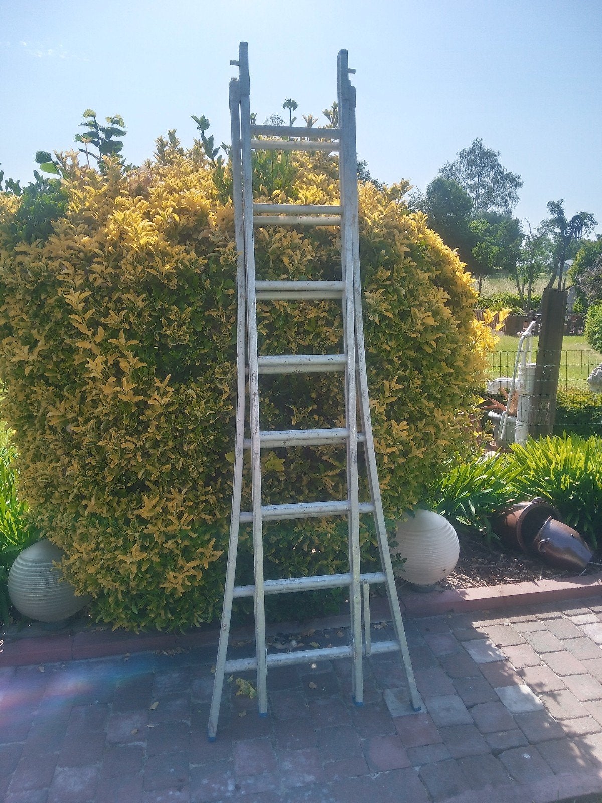 2delige alu ladder, Doe-het-zelf en Bouw, Ladders en Trappen, Ophalen, Ladder
