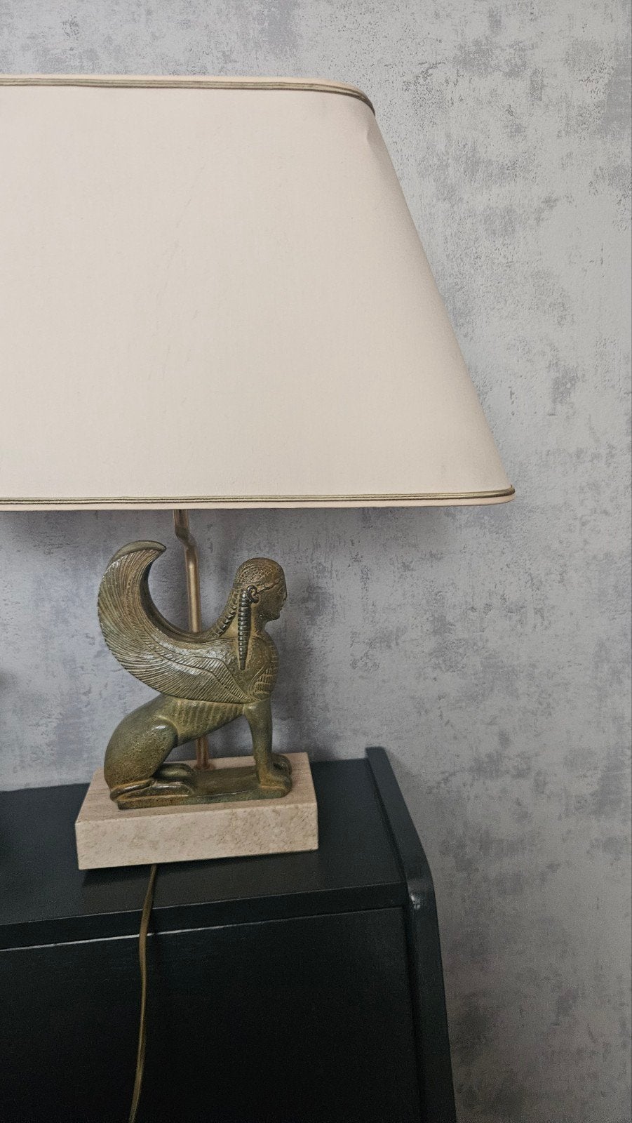 Vintage sfinxlamp Maison Le Dauphin, Ophalen