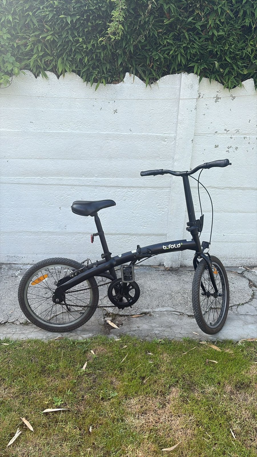 Zwarte B'Fold 3 plooifiets (Decathlon), Fietsen en Brommers, Fietsen | Vouwfietsen, Ophalen, Zo goed als nieuw, Versnellingen