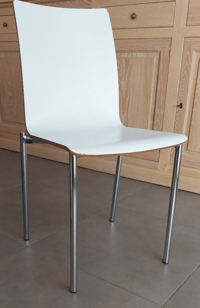 4 Keukenstoelen, Huis en Inrichting, Ophalen, Wit, Zo goed als nieuw, Vier
