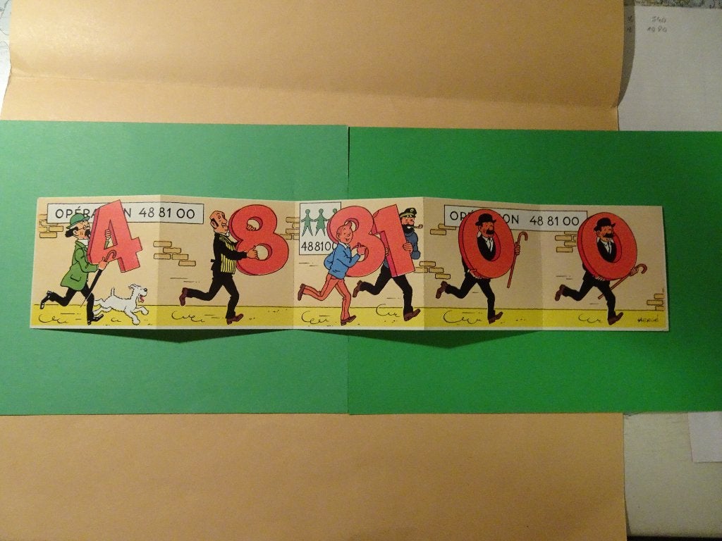 Autocollant Tintin - Opération 48.81.00, Collections, Enlèvement ou Envoi, Tintin, Comme neuf, Image, Affiche ou Autocollant