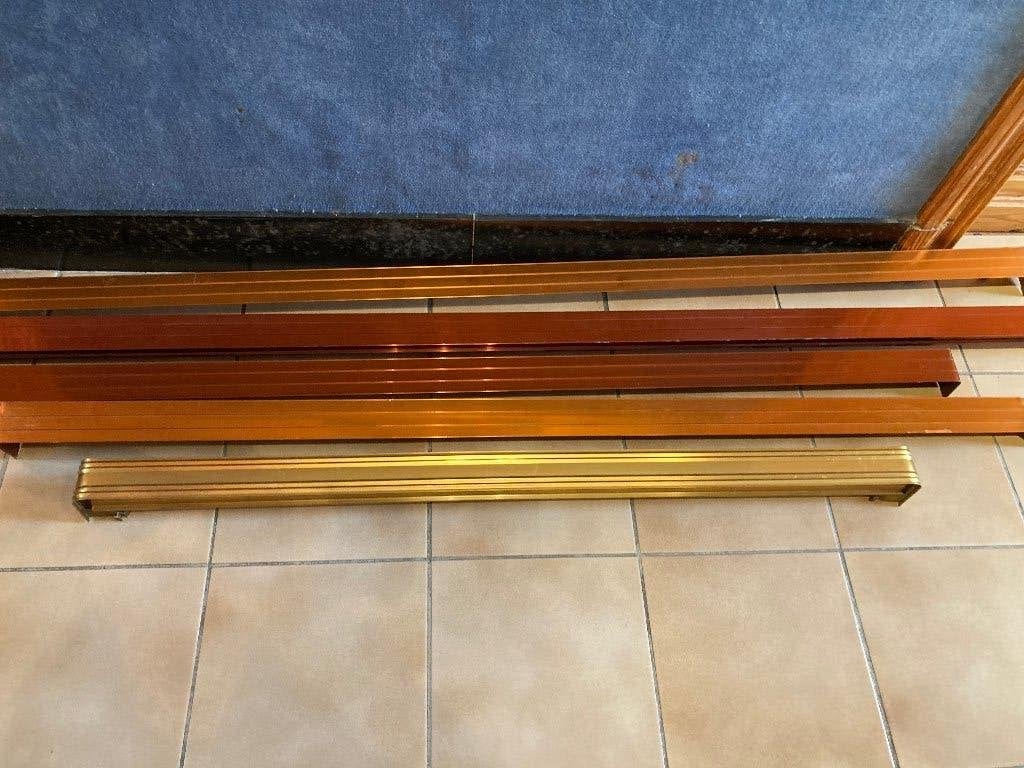 Lot de 5 cache-rails métalliques pour tentures, Enlèvement