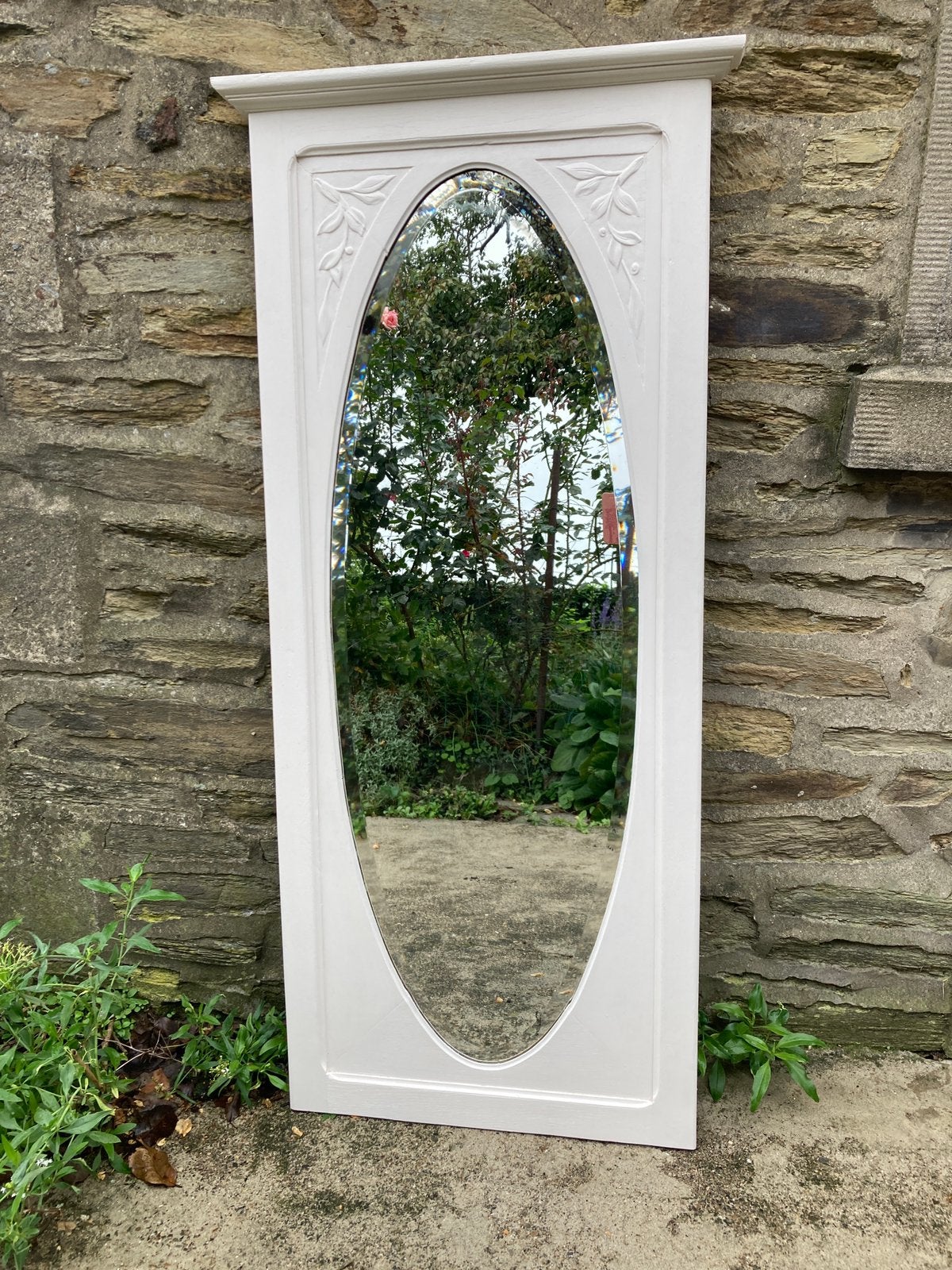 Ancien grand miroir 1,46 m x 0,68, Antiquités & Art, Enlèvement
